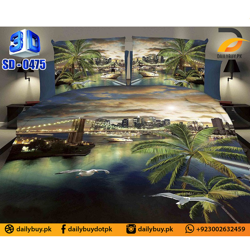 3D Digital Bed Sheet 0455
