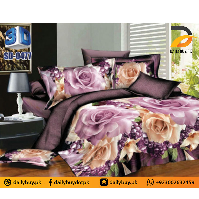 3D Digital Bed Sheet 0477