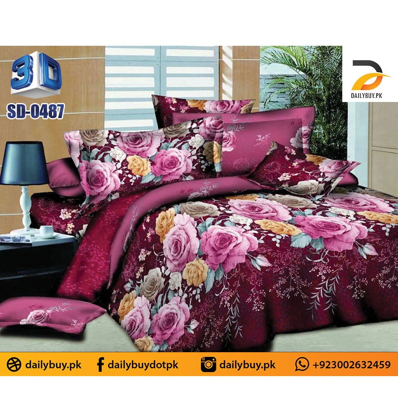 3D Digital Bed Sheet 0487