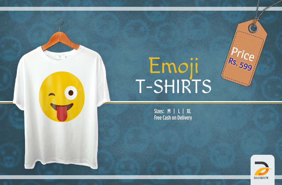 Emoji T Shirt - Stuck Out Tongue and Winking Eye