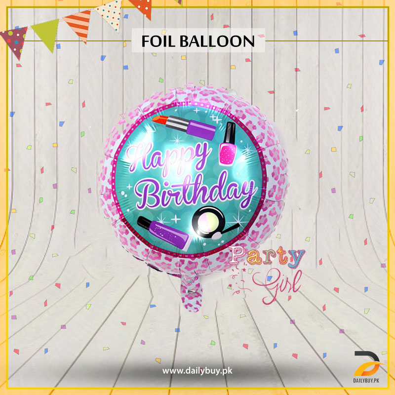 Happy Birthday Nail Polish Designed Foil Balloon