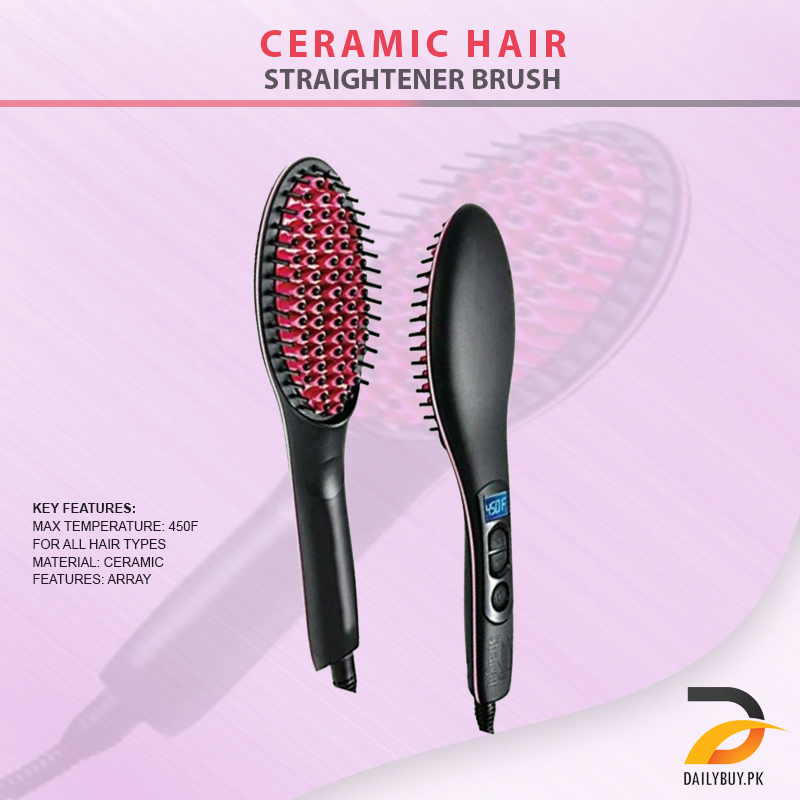 Ceramic Hair Straightener Brush