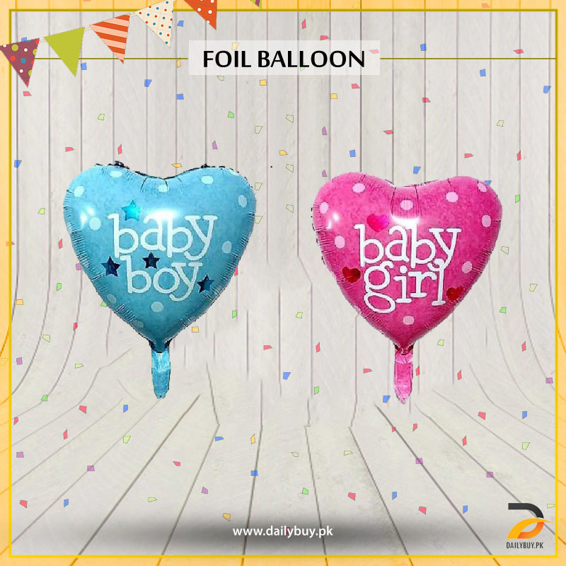 Baby Boy And Baby Girl Foil Balloon
