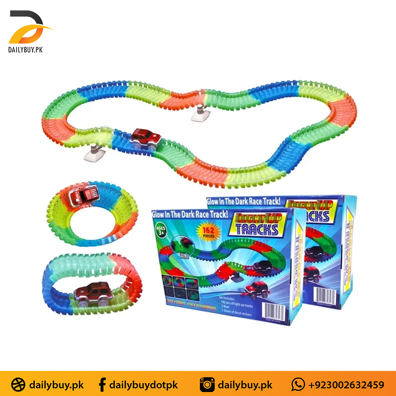Magic Tracks 11ft Bendable, Flexible, and Glowing Racetrack