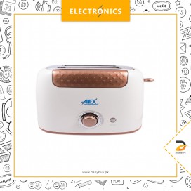 Anex AG-3001 - Deluxe 2 Slice Toaster - Brown & White