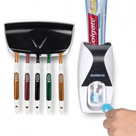 Tooth Paste Dispenser with Brush Holder