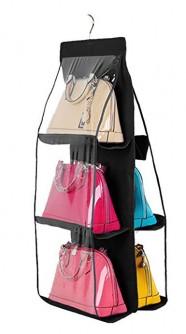 Clear Hanging Closet Bag Organizer-6 pockets