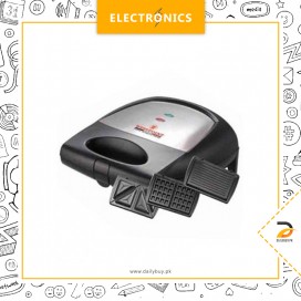 WF-6093 - Deluxe Sandwich Toaster 3 in 1 - Black & Silver