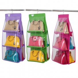 Clear Hanging Closet Bag Organizer-6 pockets