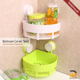 Bathroom Corner Shelf Suction Rack Organizer