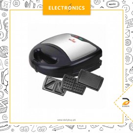 Westpoint WF-6193 - 4 Slice Sandwich Maker With Grill - Black & Silver