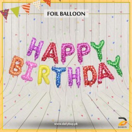 Multi Colour Happy Birthday Letter Foil Balloon