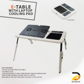 E-Table With Laptop Cooling Pad