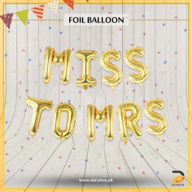 Miss To Mrs Letter Foil Balloon
