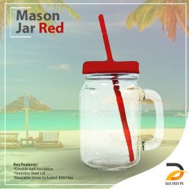 Mason Jar Red