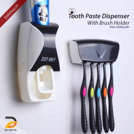 Tooth Paste Dispenser with Brush Holder