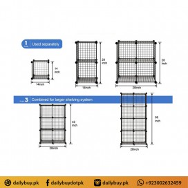 Multi Use Wire 3 Cube Cabinet