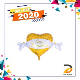 Just Married Heart Shape Foil Balloon